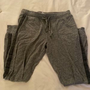Grey stripped joggers